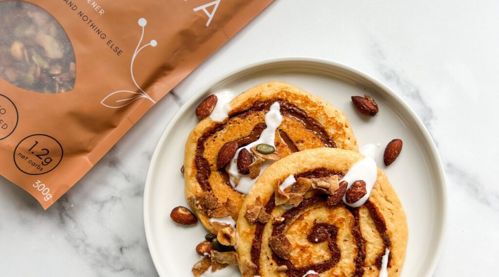 Cinnamon Pancake Rolls - Keto Hana