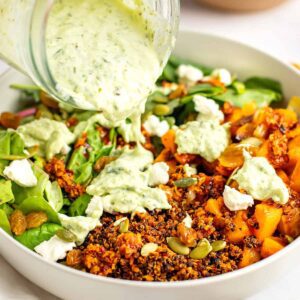 Crispy quinoa and butternut squash salad