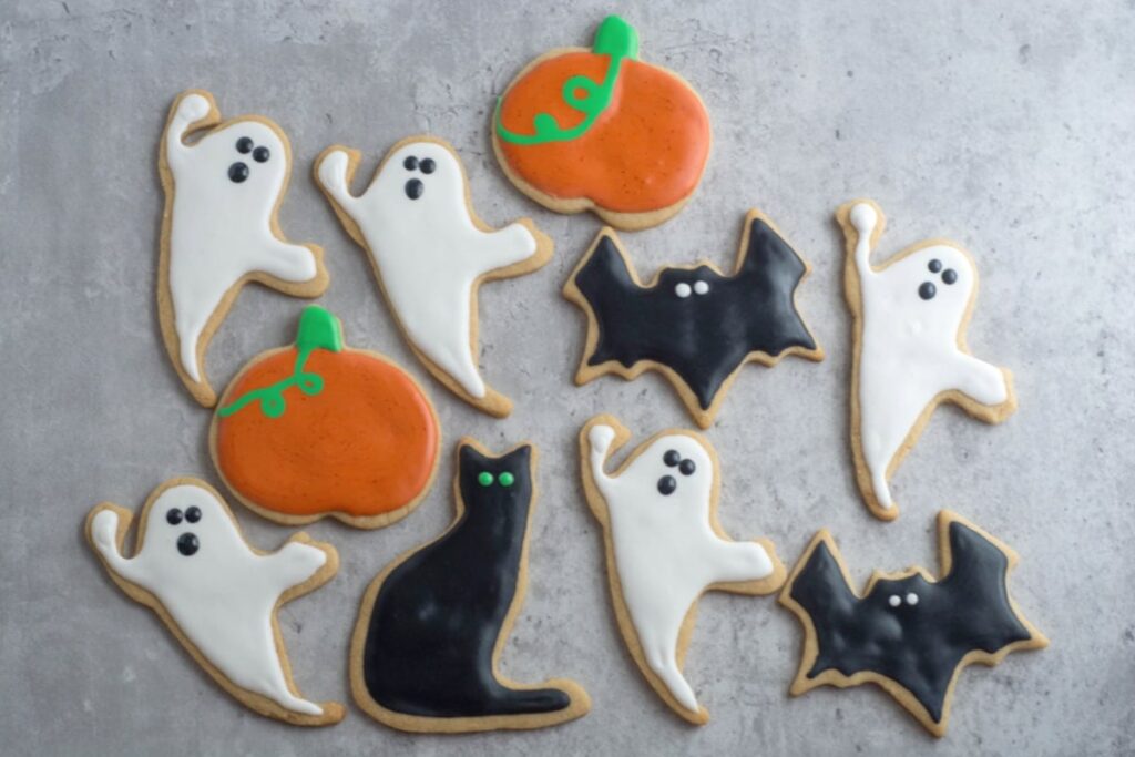Soft and easy Halloween sugar cookies made with whole wheat flour