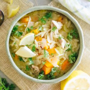 lemon chicken orzo soup