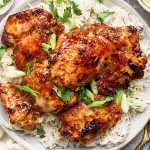 Chicken thighs marinated in miso