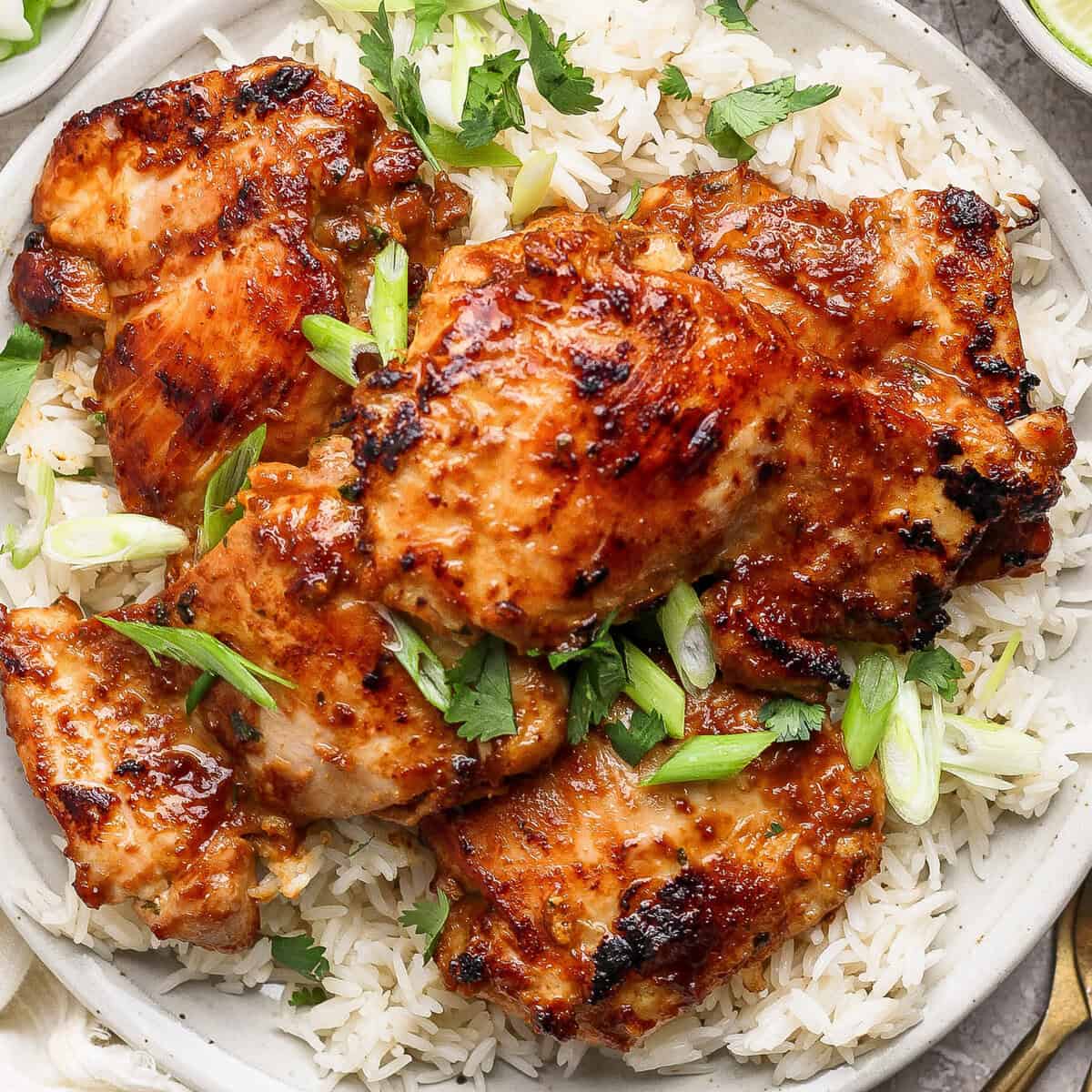 Chicken thighs marinated in miso