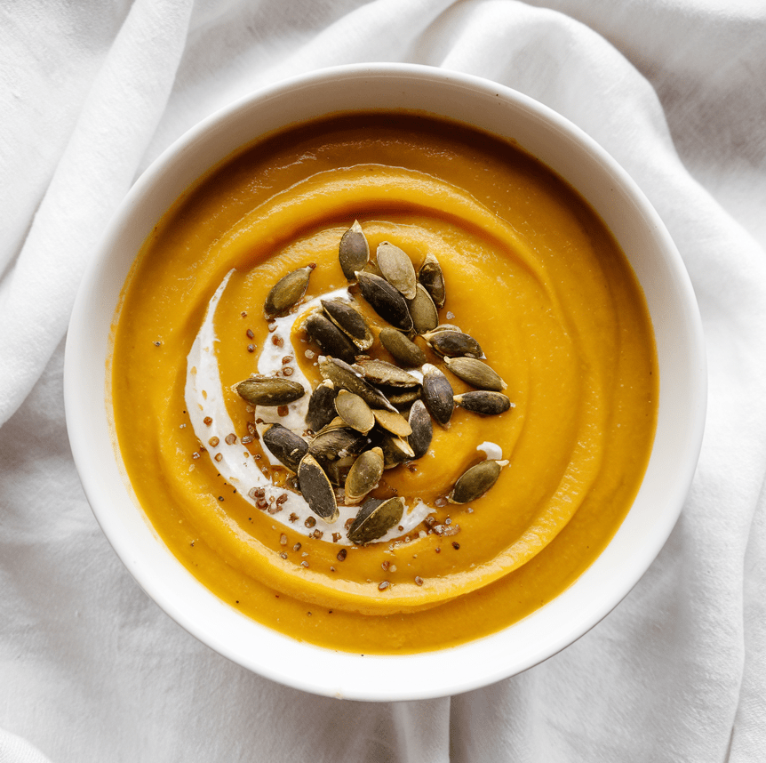 Easy Creamy Butternut Squash and Pear Soup (Vegan + Gluten-Free)