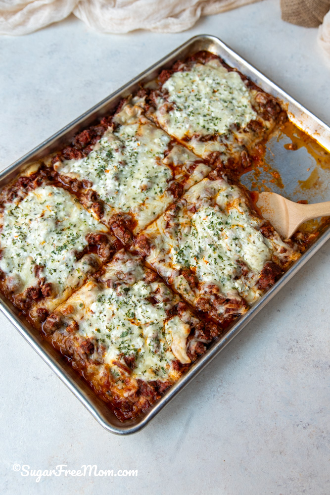 Easy Low Carb Keto Cottage Cheese Sheet Bread Lasagna