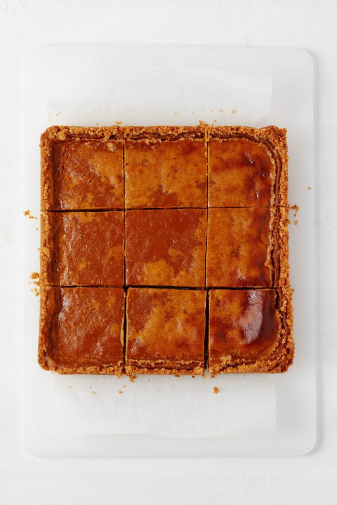 Easy Vegan Pumpkin Pie Bars with Graham Cracker Crust