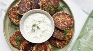 Keto zucchini and feta fritters recipe