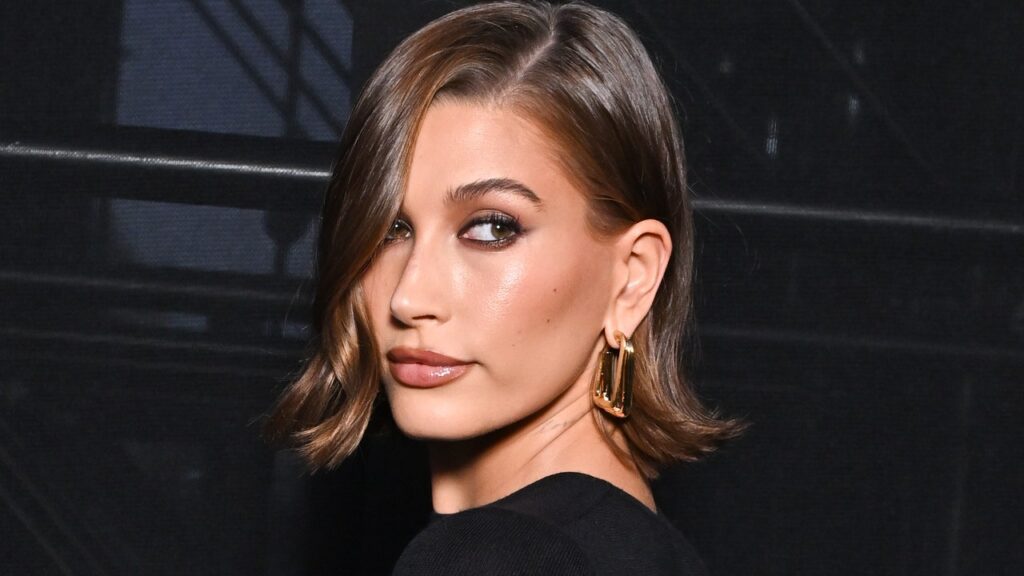 The martini nail art trend gets the Hailey Bieber treatment - see the photos