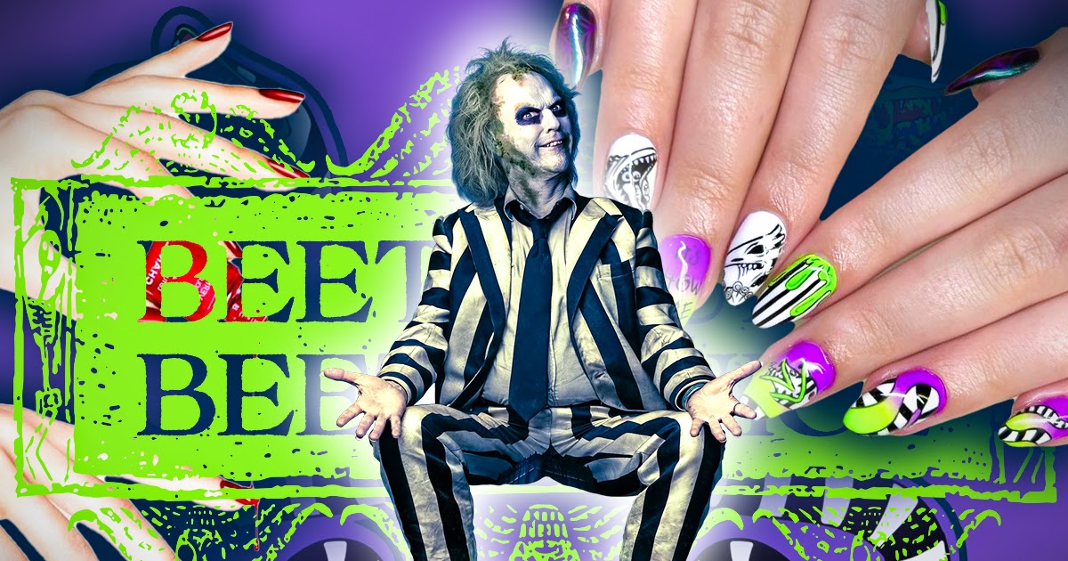 Beetlejuice Nails for Halloween: Top 10 Gorgeous Designs for Afterlife Party