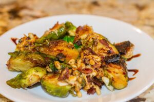 Cheesy Brussels Sprouts | Hilda's Kitchen Blog