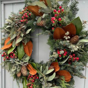 Cherries Fresh Winter Wreath and Swag