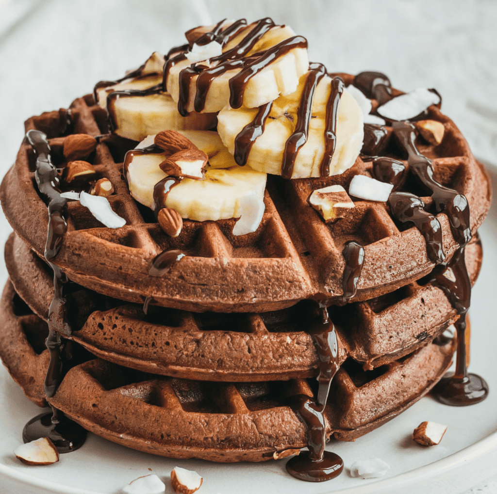 Healthy Keto Chocolate Waffles with Perfect Keto Collagen (Grain Free + Sugar Free)