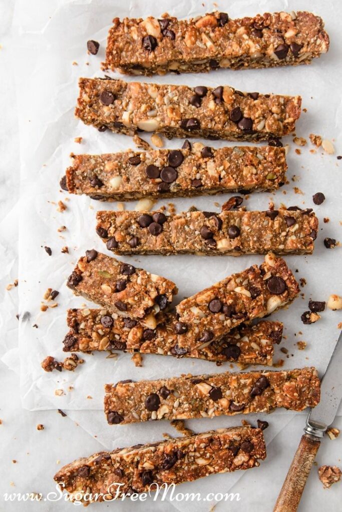 Easy Crunchy Gluten Free Low Carb Keto Granola Bars