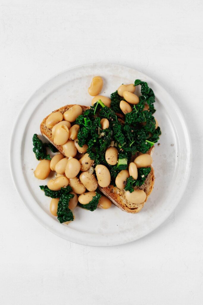 Miso butter beans and greens