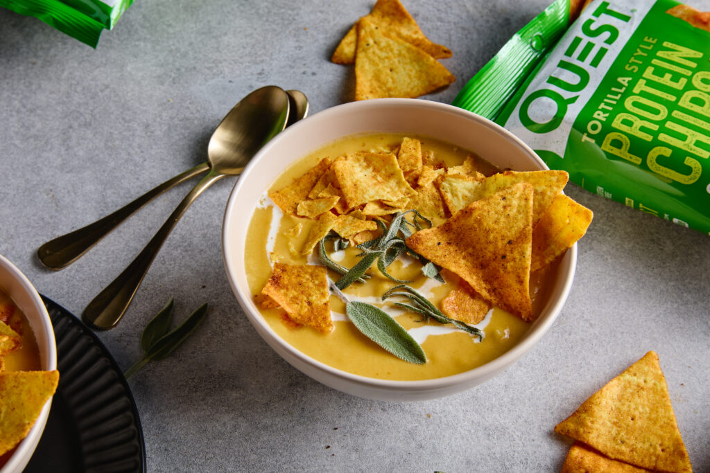 Quest Butternut Squash Tortilla Chip Protein Soup Recipe