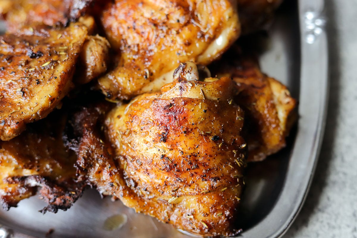 Traeger Smoked Chicken Thigh | Hilda's Kitchen Blog