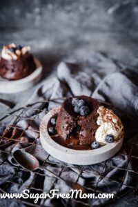 Easy Sugar Free Low Carbohydrate Keto Melted Lava Cake Recipe