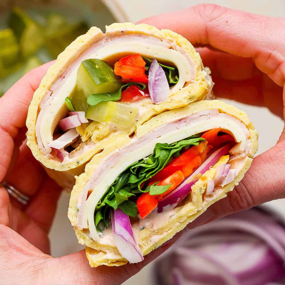 High protein cottage cheese wrap