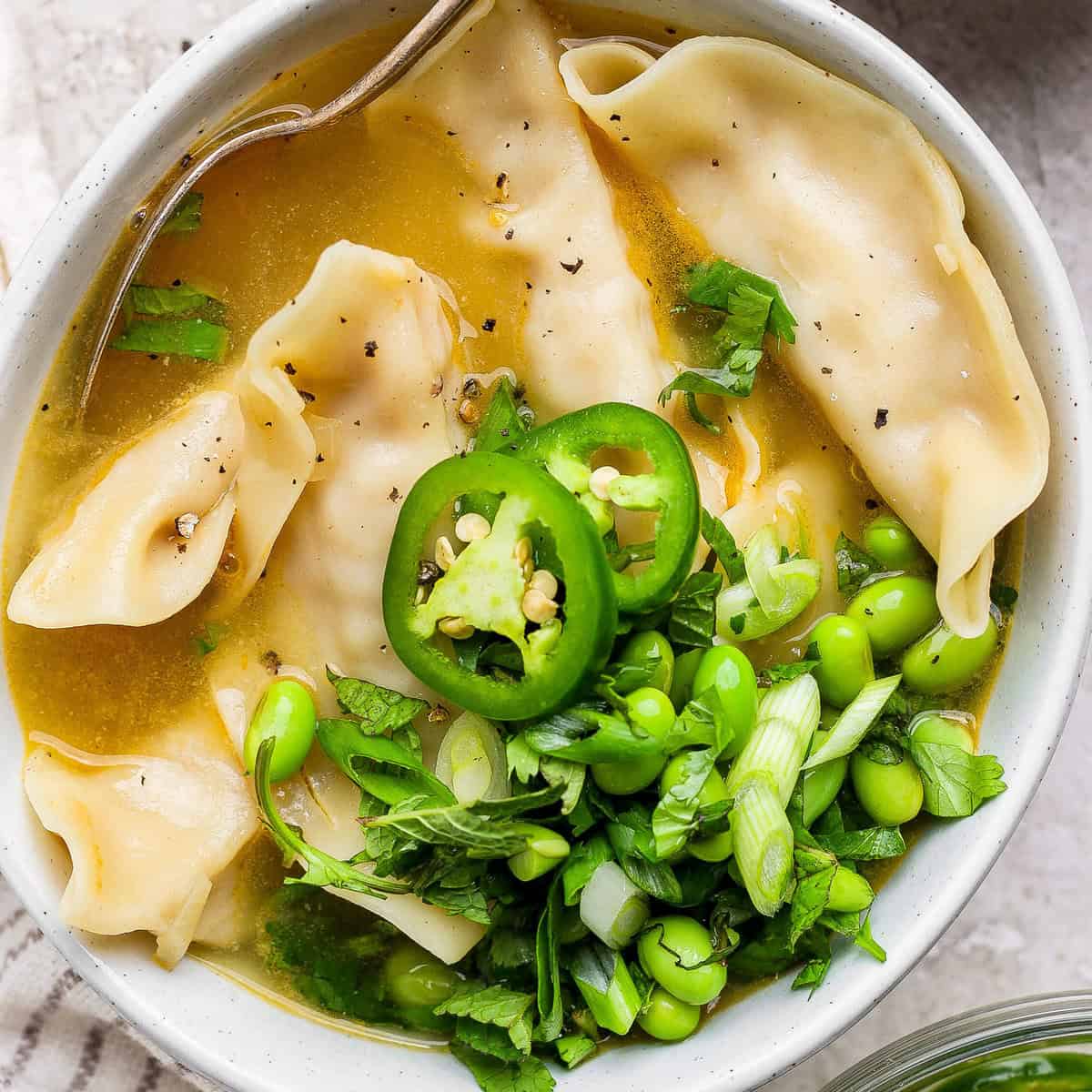 Lemon wonton soup