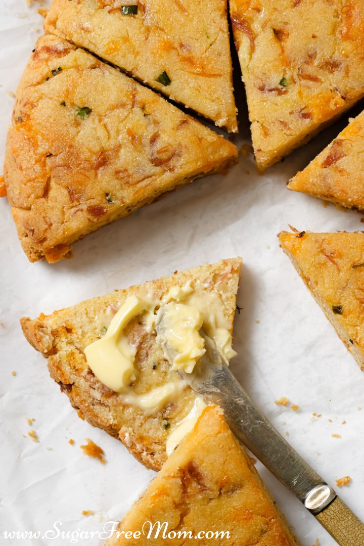 Gluten-free low-carb keto ham cheese scone recipe