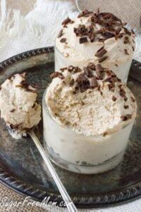 Sugar-free low carb keto coffee ricotta mousse