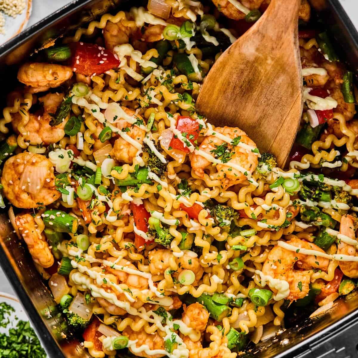 Air Fryer Shrimp and Vegetables