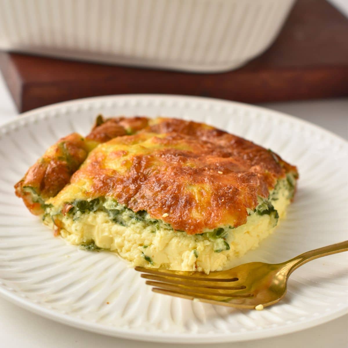 Cottage Cheese Casserole (20g protein, 220 calories, low carb)