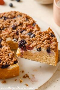 Low Carb Ketoberry Cream Cheese Coffee Cake (Gluten Free)
