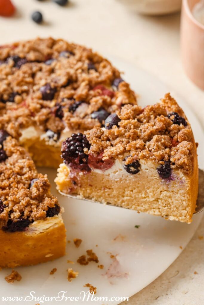 Low Carb Ketoberry Cream Cheese Coffee Cake (Gluten Free)