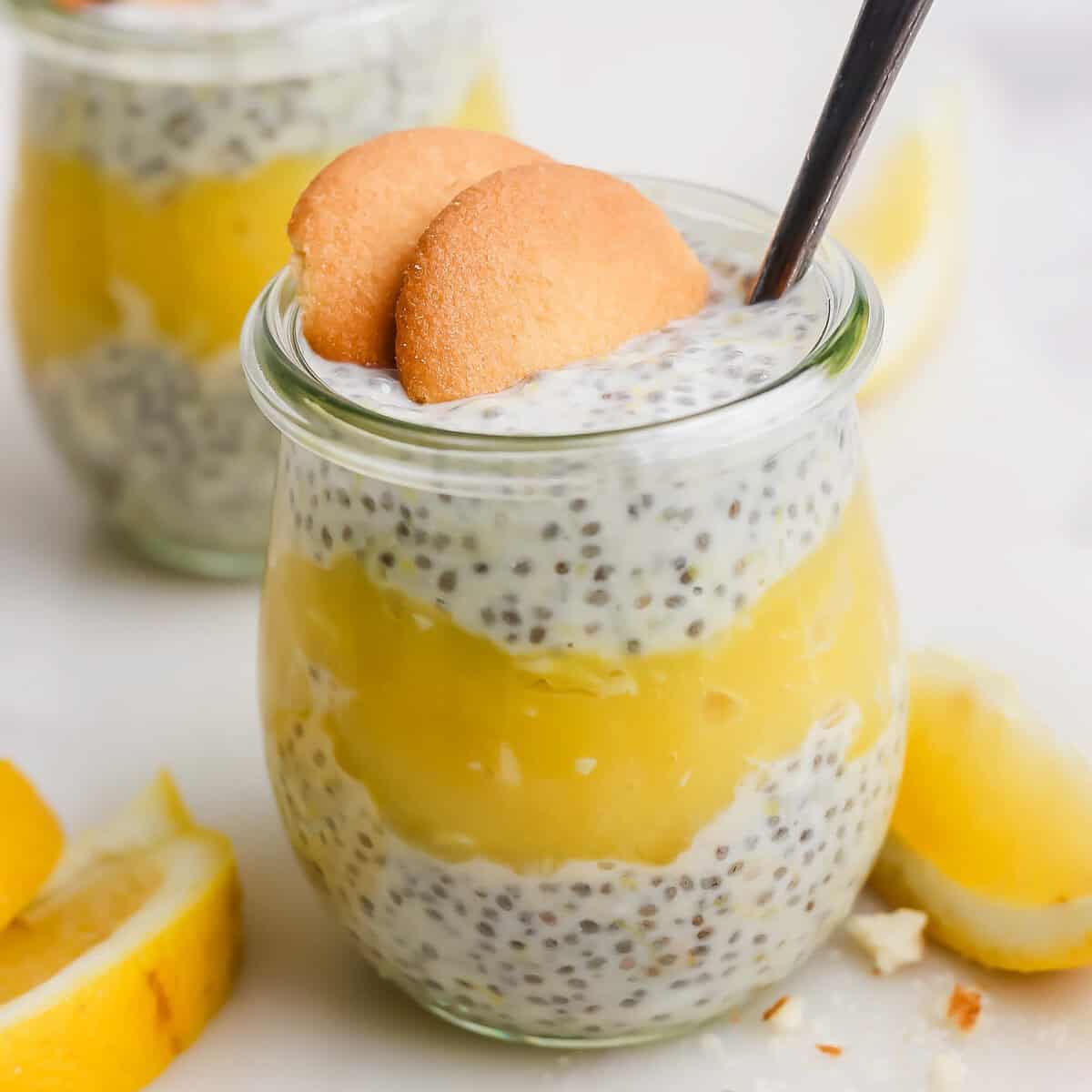Protein Lemon Cream Pie Chia Seed Pudding