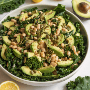 Copy Cat Eleun White Bean and Kale Salad