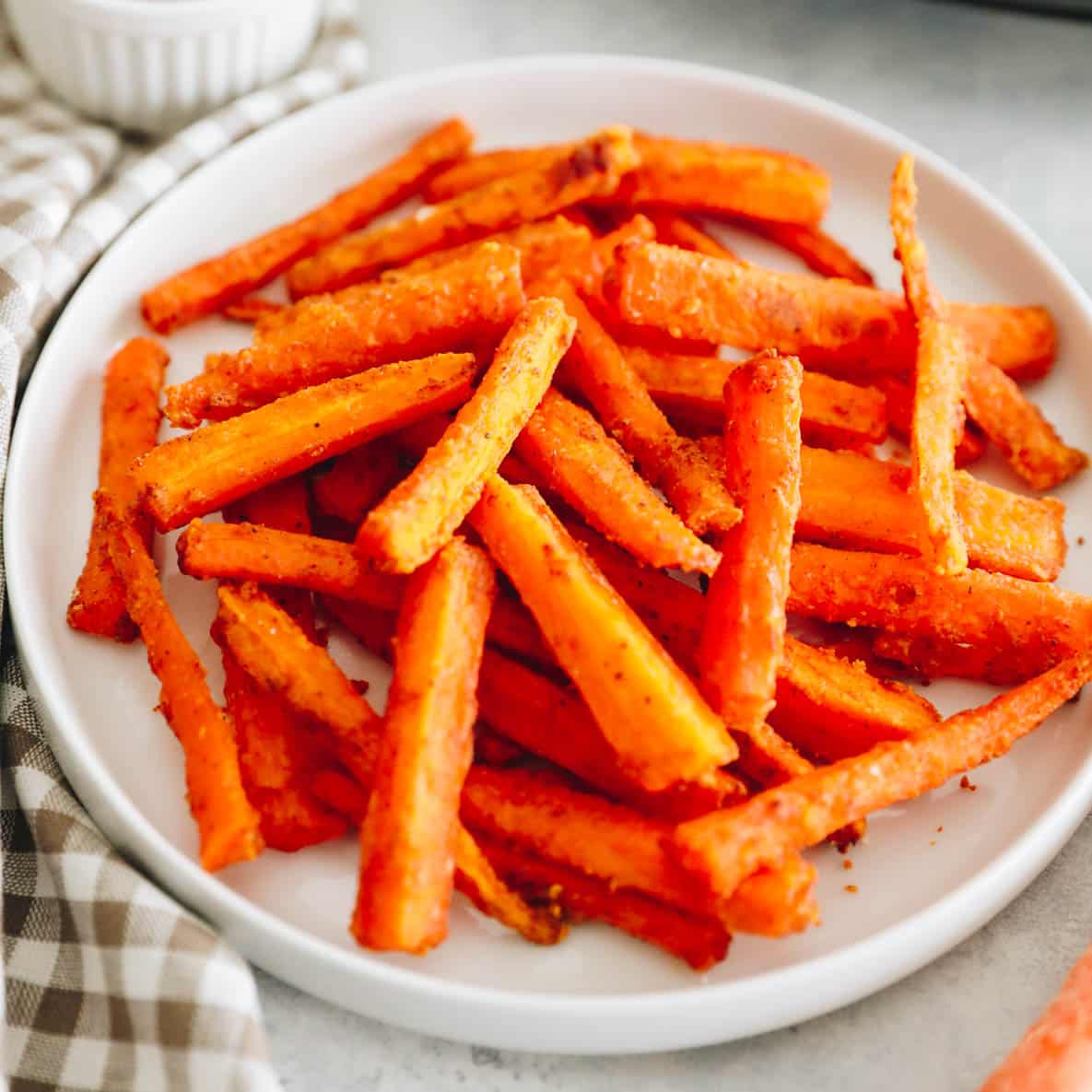 Crispy grilled carrot fried