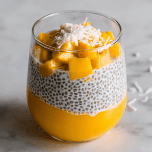 Easy Vegan Mango Coconut Chia Seed Pudding