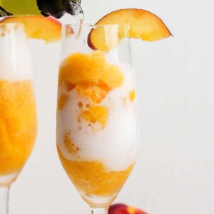 Frozen peach bellini