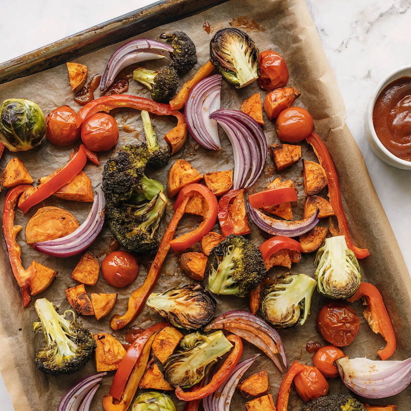 Hickory BBQ Roast Sheet Pan Vegetables