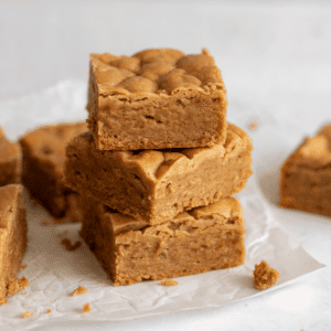 Vegan Peanut Butter Protein Blondie (no grain + no sugar added)