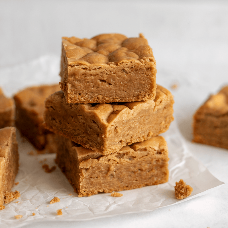Vegan Peanut Butter Protein Blondie (no grain + no sugar added)