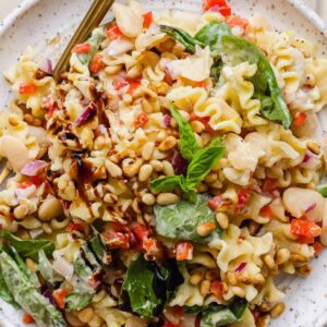 Creamy cottage cheese pasta salad
