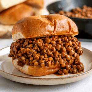 Healthy Vegan Lentil Sloppy Jaws (no sugar + gluten free added)