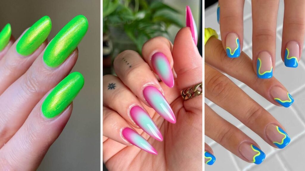 The appearance of 11 neon nails is gorgeous and has less gllo - see photos