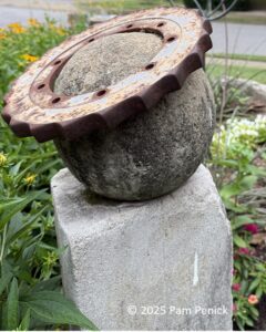 Upcycled art at McClain Garden in Memphis Fling