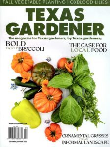 Find my article on resilient gardening in Texas Gardener Magazine