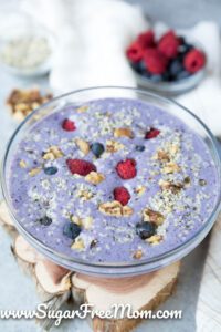 Quick Low Came Buketo Blueberry Protein Smoothie Bowl