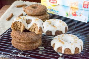 Sugar-Free Low Carb Keto Pereo Maple Tea Donut