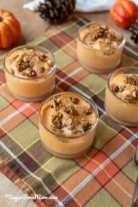 Low carb keto cottage cheese pumpkin mousse