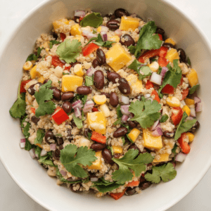 Quinoa Black Bean Vege Salad with Mango and Avocado (Vegan + Gluten Free + Oil Free)