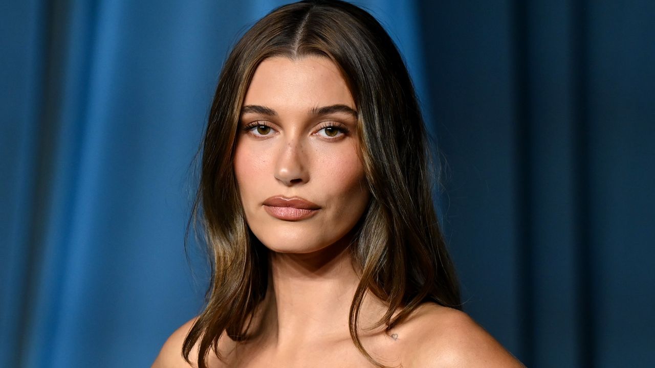 Hailey Bieber's brown cat-eye nails are the ultimate fall manicure - see the photos