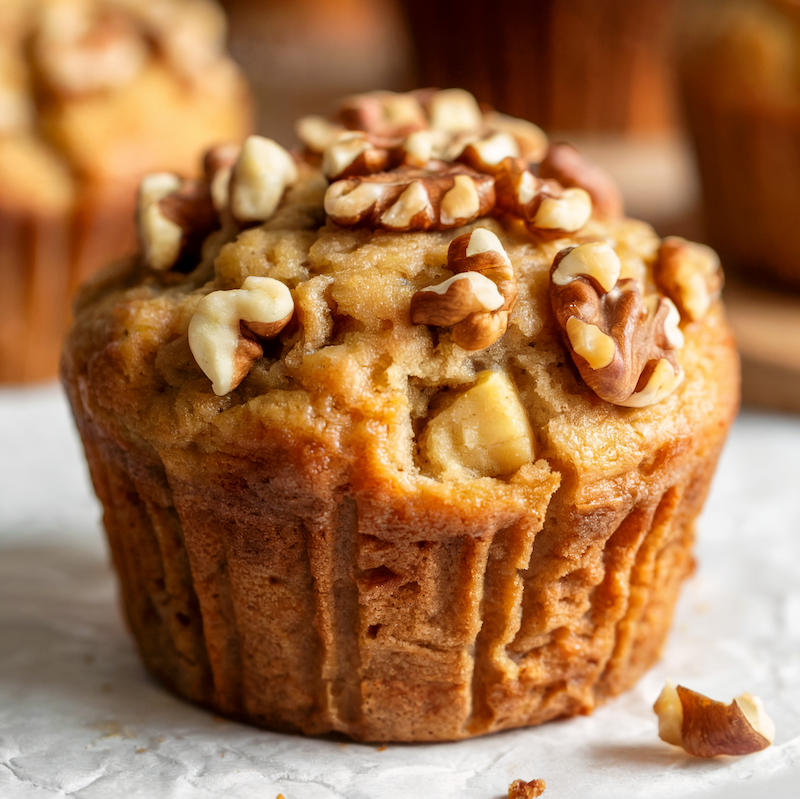 Healthy Apple Cinnamon Protein Muffin (No added sugar + whole grain)
