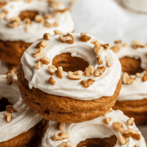 Pumpkin spice protein donut (gluten free + sugar free)