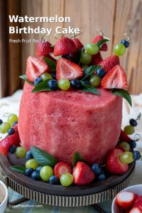 Easy flourless fresh fruit watermelon cake recipe