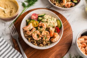 Greek Shrimp Quinoa Bowl (Easy Weeknight Meal)